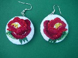 Folk jewelry - Earings - Lowicz rose (3)