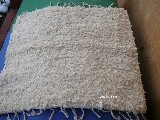 Chodnik bawełniany (wycieraczka) ręcznie tkany ecru 65x50 cm