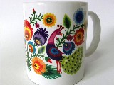 Cup with peacock Lowicz
