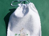 Embroidered Pouch with hare (gś-7)