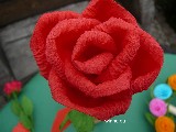 Kwiaty z bibuły - Róża z bibuły (jg-1)