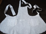 Embroidered apron white (kś-5)