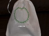 Embroidered linen bag pattern Kurpie 20x17 (gs-5)
