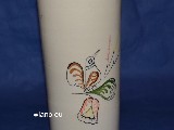 Ceramika bolimowska - wazon wys. 24 cm, ręcznie toczony i malowany