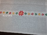 Embroideried linen tea-towel. Regional embroidery, 90x40 cm (bw-7)
