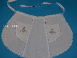 Embroidered linen apron (kś-12)