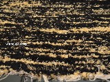 Chodnik bawełniany ręcznie tkany, czarno-złocisty żółty 65x120 cm