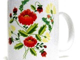 Cup with the folk motif - poppies