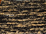 Hand -woven cotton carpet, black-gold yellow 65x50