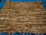 Hand -woven cotton carpet, brown-yellow-ecru 65x50