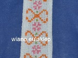 Zakładka haftowana ręcznie, haft krzyżykowy (bw-10)