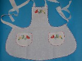 Embroidery linen apron - kashubian. Hand made (kś-1)
