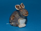 Ceramic Sculpture - Hare handmade, as a folk whistle H 7 cm