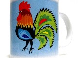 Cup with the folk motif cut out - Lowicz cock