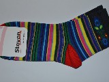 Socks  folk for women, grey, size 35-37