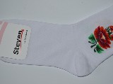 Socks folk for women. Size 35-37, white