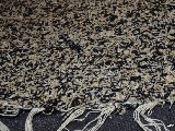 Hand -woven cotton carpet, black-grey 65x150