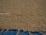 Chodnik bawełniany\pled ręcznie tkany ecru 65x120 cm (k-22)