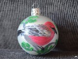 A Christmas tree decoration, birds motif, diam. 5 cm (9)